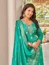 Zara By Aanchi Shimmer Jacquard Kurti With Bottom Dupatta Wholesale Online